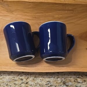 Vintage Cobalt Blue Ceramic Coffee Mugs DCC